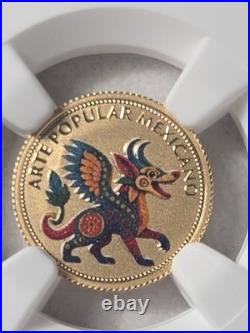 VERY Rare Arte Popular Mexicano 2026 1g Medal Gold 1 Xolo 1st Day Of Issue MS-70 VERY Rare Arte Popular Mexicano 2026 1g Medal Gold 1 Xolo 1st Day Of Issue MS-70