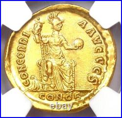 Valentinian II Gold AV Solidus Gold Roman Coin 375-392 AD Certified NGC AU