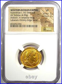 Valentinian I Gold AV Solidus Gold Roman Coin 364-375 AD Certified NGC VF