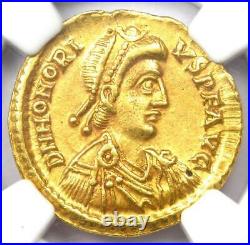 Western Roman Honorius AV Solidus Gold Coin 393-423 AD Certified NGC XF Rare