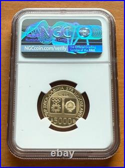 Yugoslavia 1982 Gold 5000 Dinara NGC PF69UC Sarajevo Olympics Emblem
